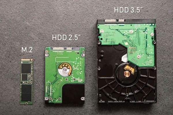 Appearance differences between HDD and SSD