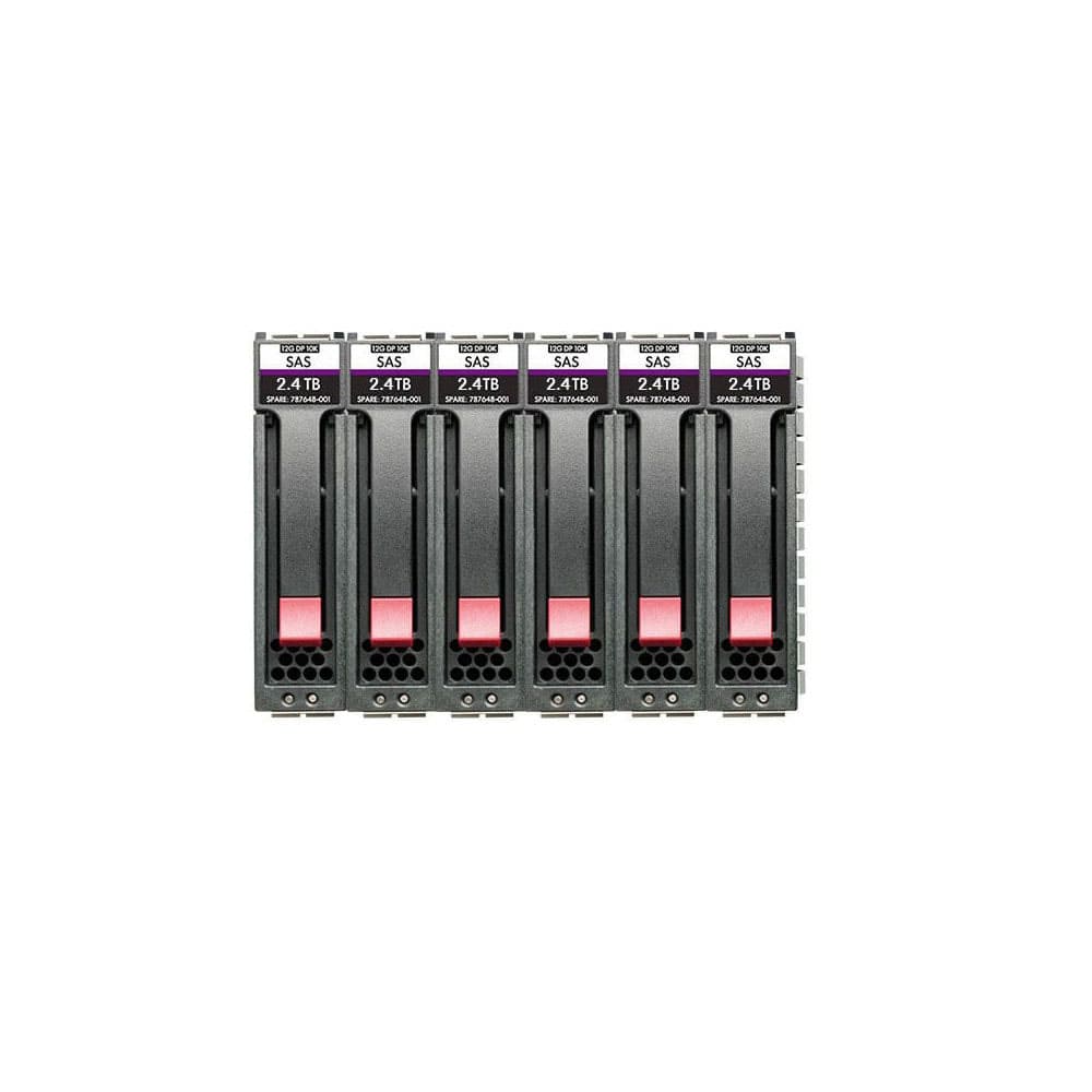 HPE MSA 14.4TB SAS 12G Enterprise 10K SFF (2.5in) M2 6-pack HDD Bundle