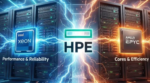 مقایسه Intel Xeon و AMD EPYC در سرورهای HPE (بررسی فنی و بنچمارک واقعی)