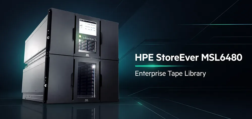بنر معرفی ذخیره ساز HPE Storage MSL6480 Tape Library