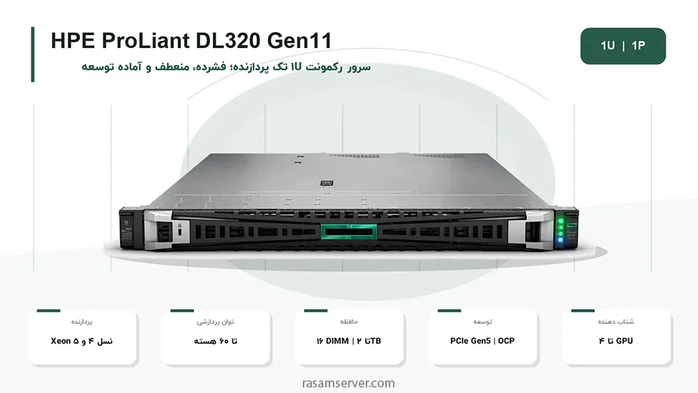 اینفوگرافیک سرور HPE ProLiant DL320 Gen11